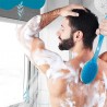 2in1 Duschbürste mit langem Griff, Rückenbürste Blau