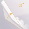 12-stelliger Taschenrechner mit Solar- & Batteriebetrieb – Grossdisplay & ergonomisches Design für Büro und Alltag – Weiss
