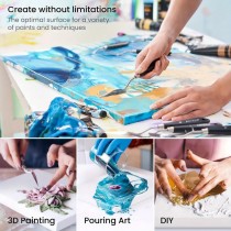 Leinwand auf Holzrahmen 30x30 cm – Künstler-Leinwand für Malerei, Bastelarbeiten & DIY-Kunstprojekte