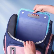Aktenmappe mit 13-Taschen - A4 Fächermappe Vertikaler mit bunten Tabs Blau