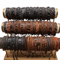 20 Stück Leder Armbänder Mix Styles Grösse verstellbarHandgemachte Leder Armbänder