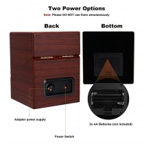 Eleganter Uhrenbeweger für 1 Uhr, Watchwinder braun poliert