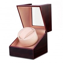 Eleganter Uhrenbeweger für 1 Uhr, Watchwinder braun poliert
