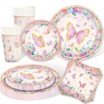 50-teiliges Party-Set Schmetterling