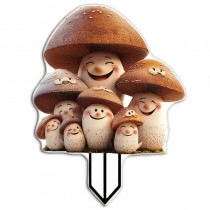 2D Gartenstecker Glückspilze