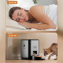 Automatischer Futterautomat für Katzen & Hunde mit LCD-Touch Schwarz