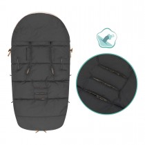 Fillikid Winterfusssack Fusssack Atlas Teddy grau mit Teddyplüsch