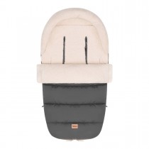 Fillikid Winterfusssack Fusssack Atlas Teddy grau mit Teddyplüsch