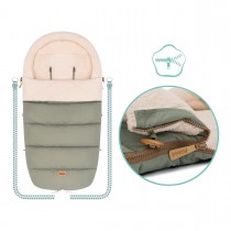 Fillikid Winterfusssack Atlas Teddy Salbei mit Teddyplüsch