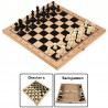 3-in-1 Schach-Set mit Backgammon & Checkers