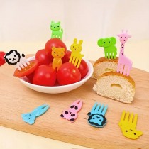 Mini-Obstgabeln 70 Stück Tiere