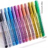 12-teiliges Metallic Glitter Marker Pen Set