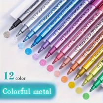 12-teiliges Metallic Glitter Marker Pen Set