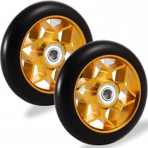 2 Stück Performance Scooter Räder 100mm, Sternform Gold