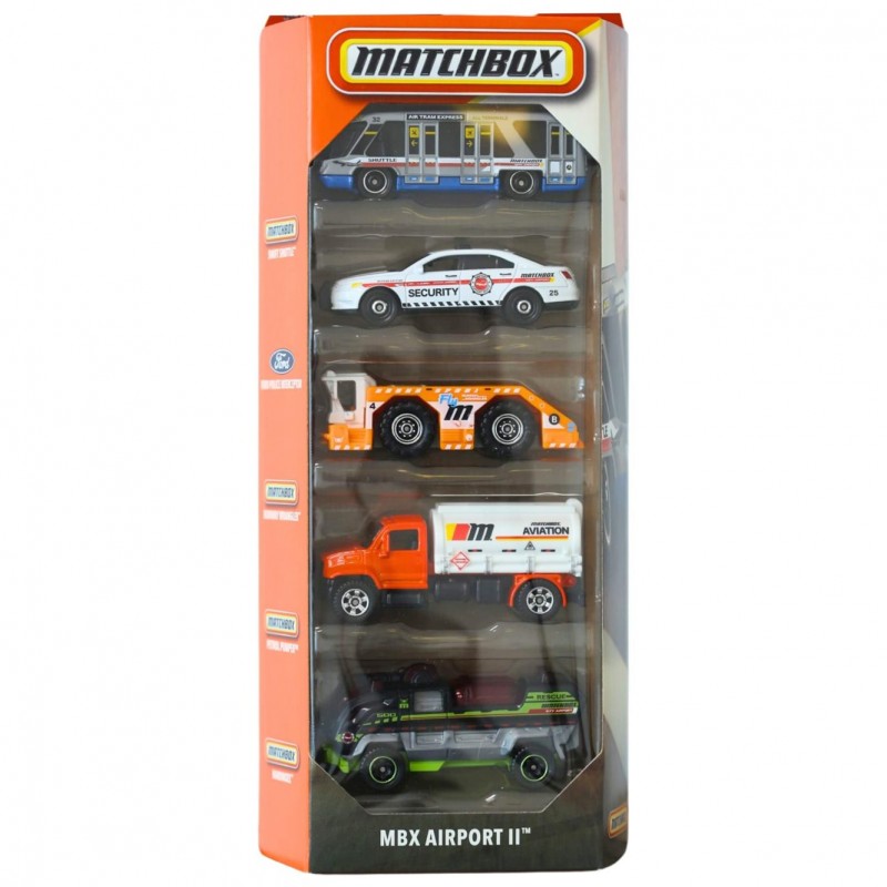 Matchbox Spielzeugautos Geschenkset 5 Stück MBX Airport II