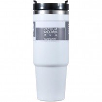Edelstahl Vakuum Thermobecher, Kaffeebecher, Auto-Tumbler-Becher, 900ml Weiss