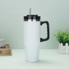 Edelstahl Thermobecher, Kaffeebecher, Auto-Tumbler-Becher, 900ml Weiss