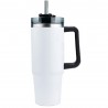 Edelstahl Thermobecher, Kaffeebecher, Auto-Tumbler-Becher, 900ml Weiss