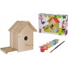 Eichhorn Vogelhaus aus Holz zum Zusammenbauen inkl. Pinsel und Farben