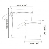 2 Stück Wetbag Windeltasche Set 36x26cm + 25x20cm Oktopus