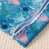 2 Stück Wetbag Windeltasche Set 36x26cm + 25x20cm Oktopus