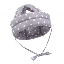 Babykopfschutz, verstellbarer Baby Helm, Baby Schutzhelm Sterne Grau
