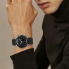 Silikon Armband mit magnetischer Faltschliesse, Schnellverschluss, 22mm Schwarz