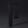 Silikon Armband mit magnetischer Faltschliesse, Schnellverschluss, 22mm Schwarz