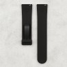 Silikon Armband mit magnetischer Faltschliesse, Schnellverschluss, 22mm Schwarz