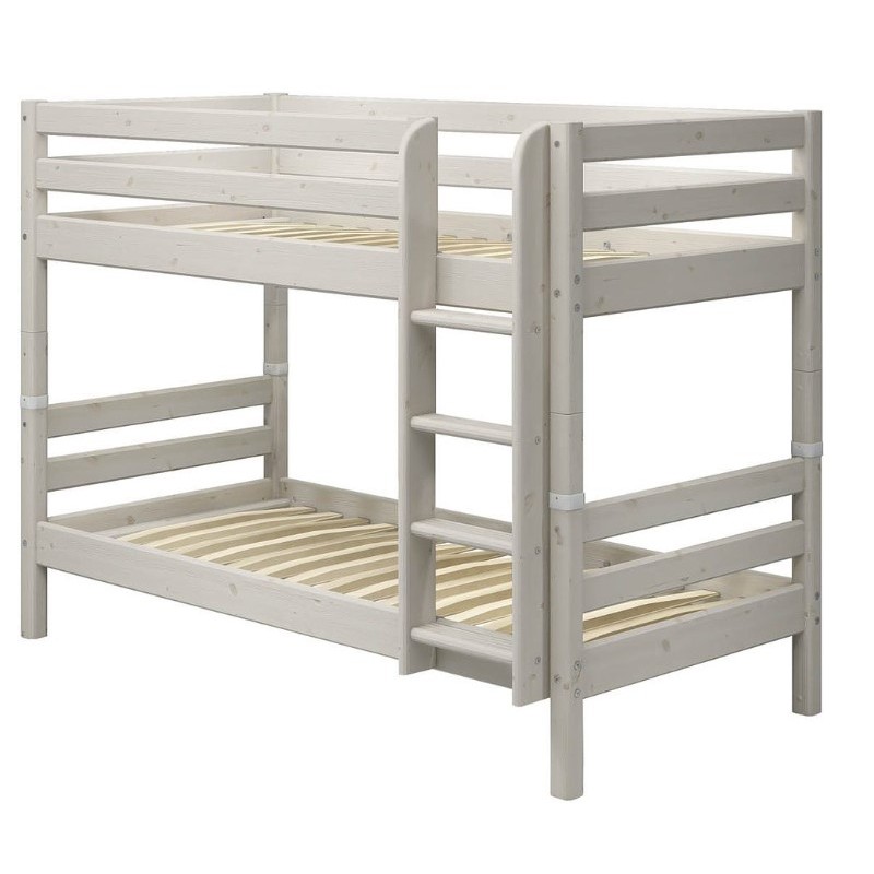 Flexa Etagenbett 90x200 Leiter Senkrecht Classic Weiss