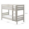 Flexa Etagenbett 90x200 Leiter Senkrecht Classic Weiss
