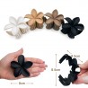 4 Stück Haarkrallen, Haarklammern Blumen Schwarz, Weiss, Beige, Braun