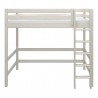 Flexa Classic Hochbett mit gerader Leiter 90x200 cm Weiss lasiert
