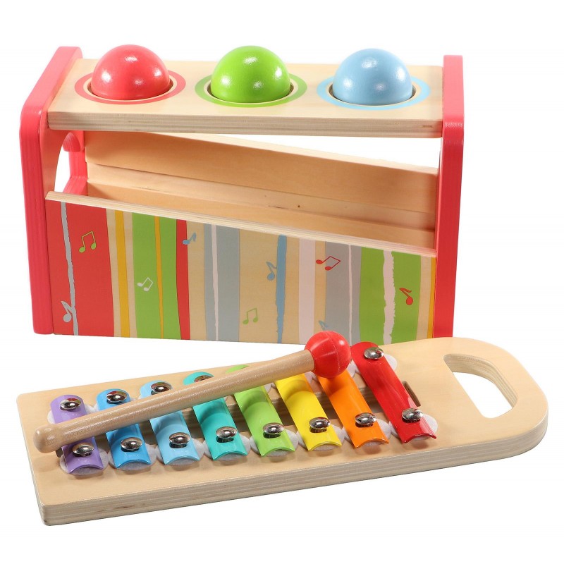 SpielMaus Holz Musik- und Hammerspiel 6-teilig