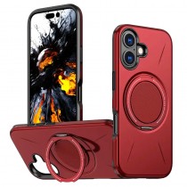 Stossfeste Handyhülle iPhone 17 mit 360° Ring Rot