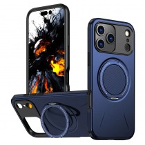 Stossfeste Handyhülle iPhone 17 Pro Max mit 360° Ring Blau