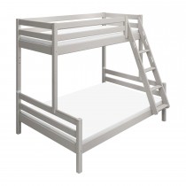 Flexa Classic Etagenbett 90x200/140x200 mit Schrägleiter Grau