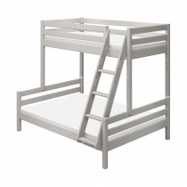 Flexa Classic Etagenbett 90x200/140x200 mit Schrägleiter Grau