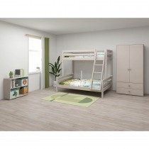 Flexa Classic Etagenbett 90x200/140x200 mit Schrägleiter Grau