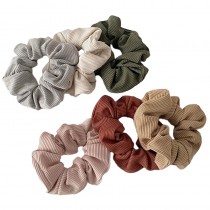 6er-Set Scrunchies – Weiche Haargummis Ripp