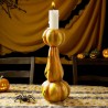 Halloween Kerzenständer Kürbisstapel – Deko aus Kunstharz (1 Stück)