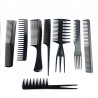 8er-Set Haarstyling-Kämme für Herren & Damen – Profi-Kammset Schwarz