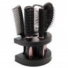 5-teiliges Haarstyling-Kamm-Set mit Spiegel & Halter