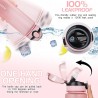 Sport Trinkflasche mit Strohhalm und Reinigungsbürste 600ML Rosa