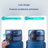 Trinkflasche Spirit mit Zeitmarkierungen & Trageschlaufe 750ML Blau Grün