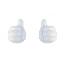 2 Stück Silikon-Hand Kabelhalter, Brillenhalter – Selbstklebend & Vielseitig Weiss