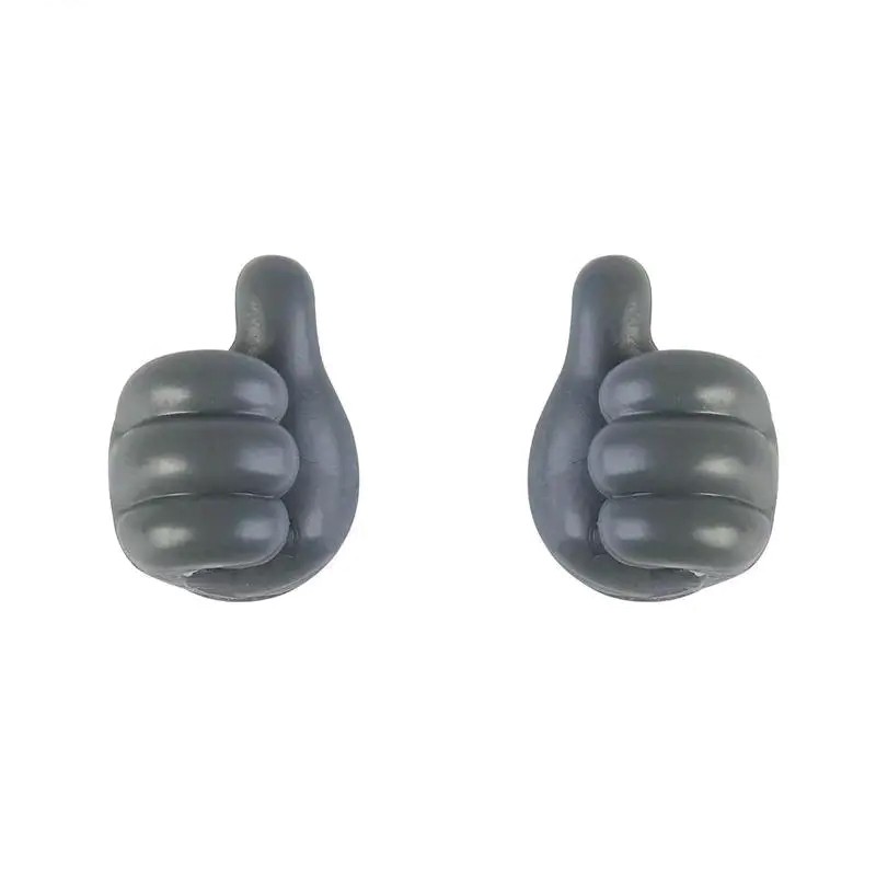 2 Stück Silikon-Hand Kabelhalter, Brillenhalter – Selbstklebend & Vielseitig Grau