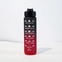 Trinkflasche auslaufsicher mit Farbverlaufsdesign 1000 ml Schwarz Dunkelrot