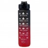 Trinkflasche auslaufsicher mit Farbverlaufsdesign 1000 ml Schwarz Dunkelrot
