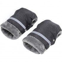 Fleece Handschuhe für den Kinderwagen – Kinderwagen Handwärmer Grau